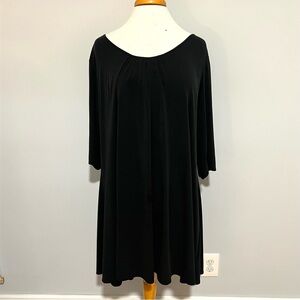 Eileen Fisher Woman Black Silk Dress Plus Size 2X